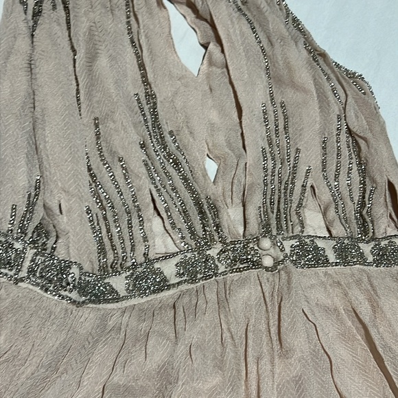Free People Dancing w/Diamonds Dress in Champagne size Small - Picture 11 of 13